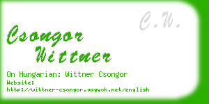 csongor wittner business card